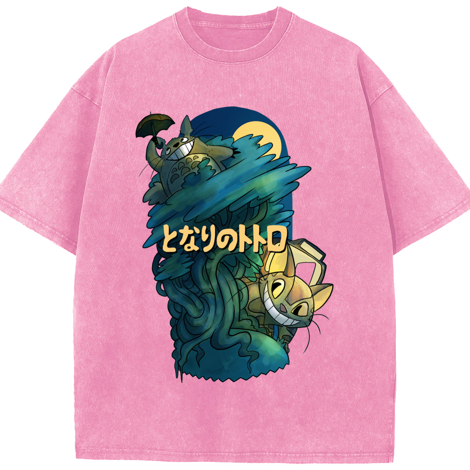 （画像用） となりのトトロ 草壁メイ 草壁サツキ My Neighbor Totoro Satsuki Kusakabe Mei Kusakabe 綿100% ヴィンテージ風 半袖Tシャツ（フロントプリント）